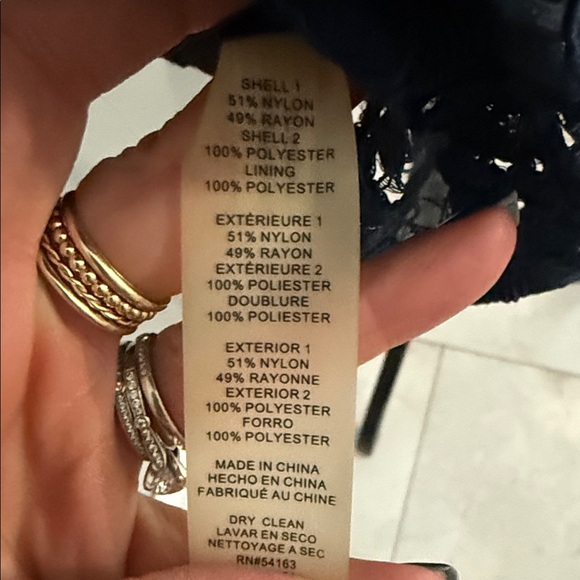 Flawless Vince Camuto Navy Lace Long Sleeve Dress - Picture 10 of 10